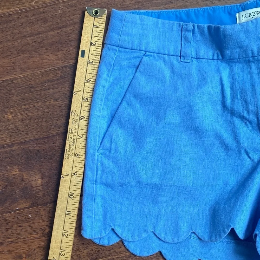J. Crew Azure Scallop Shorts